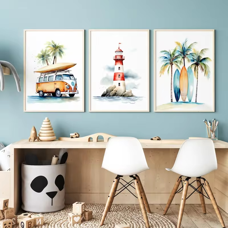 Baby Nursery Ocean - Arte de pared de Faro de