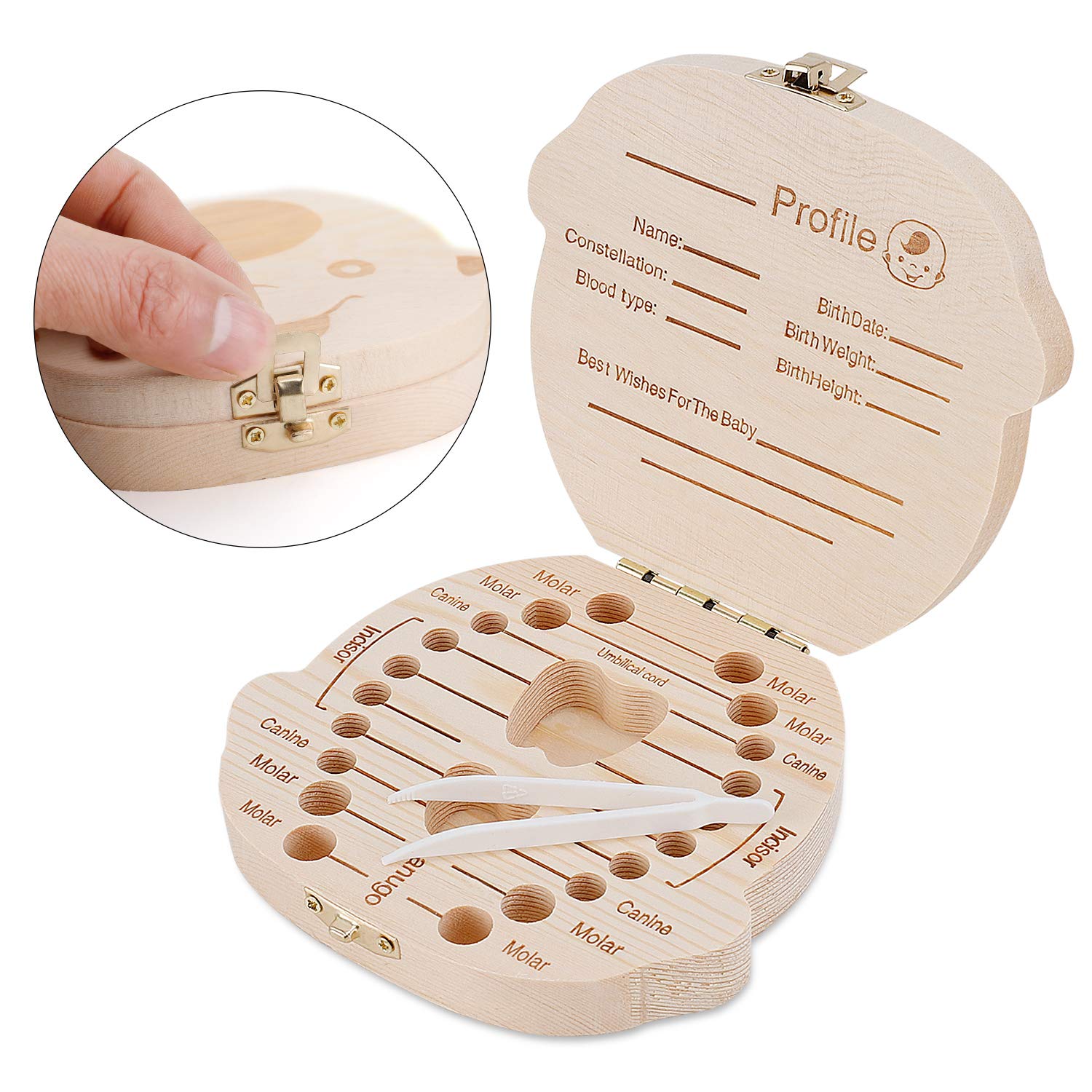 Baby Keepsake Box - Caja de madera de pino de