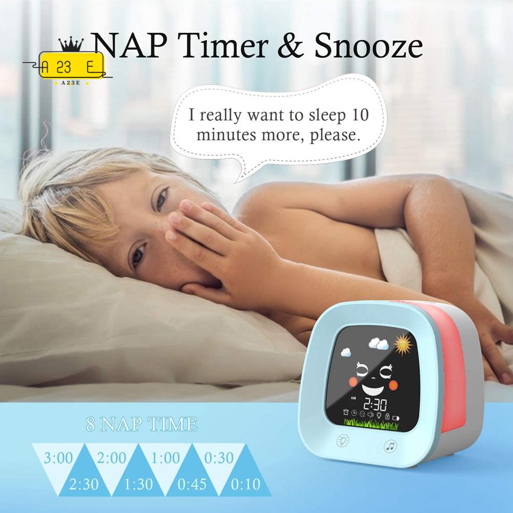 Sound Sleep Trainer Clock - Reloj despertador A23E-1 para niños, reloj