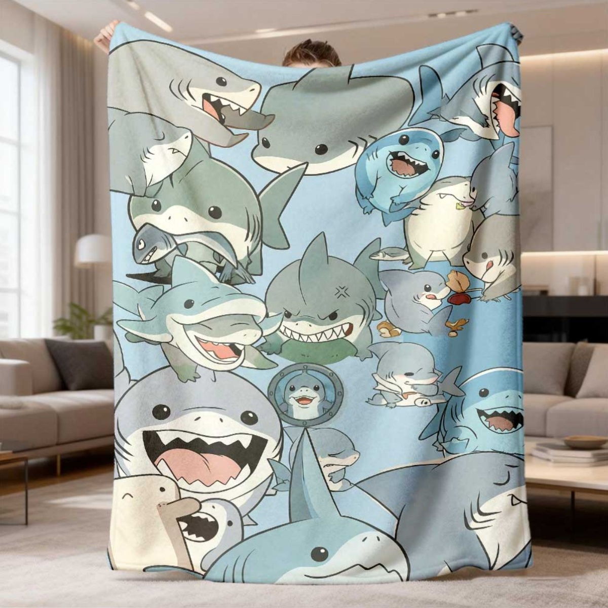 Baby Nursery Ocean - Manta de Felpa con Diseño de