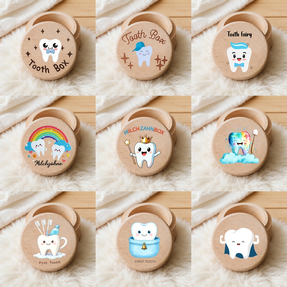 Baby Keepsake Box - Cepillo de dientes 2D para niños