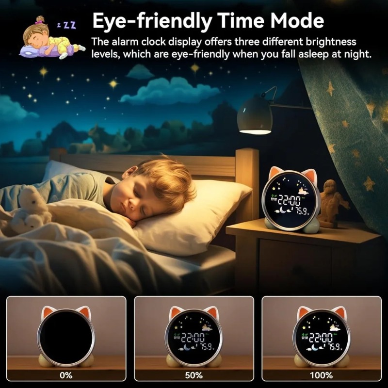 Sound Sleep Trainer Clock - Reloj Despertador Infantil con Luz Nocturna