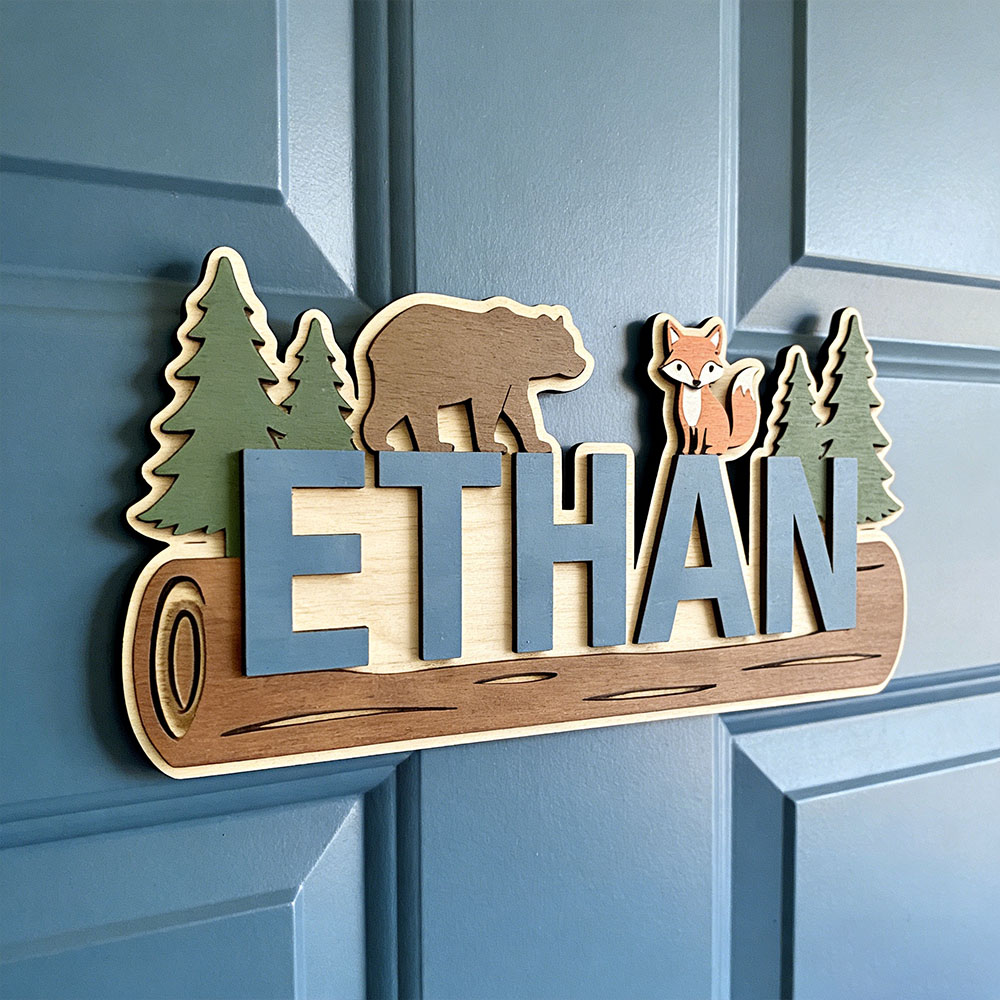 Baby Nursery Name - Letrero de Madera Personalizado con Nombre