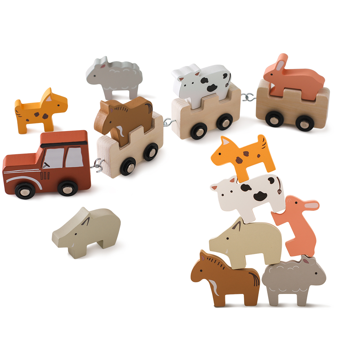 Baby Nursery Music - Tren de juguete de madera colorido