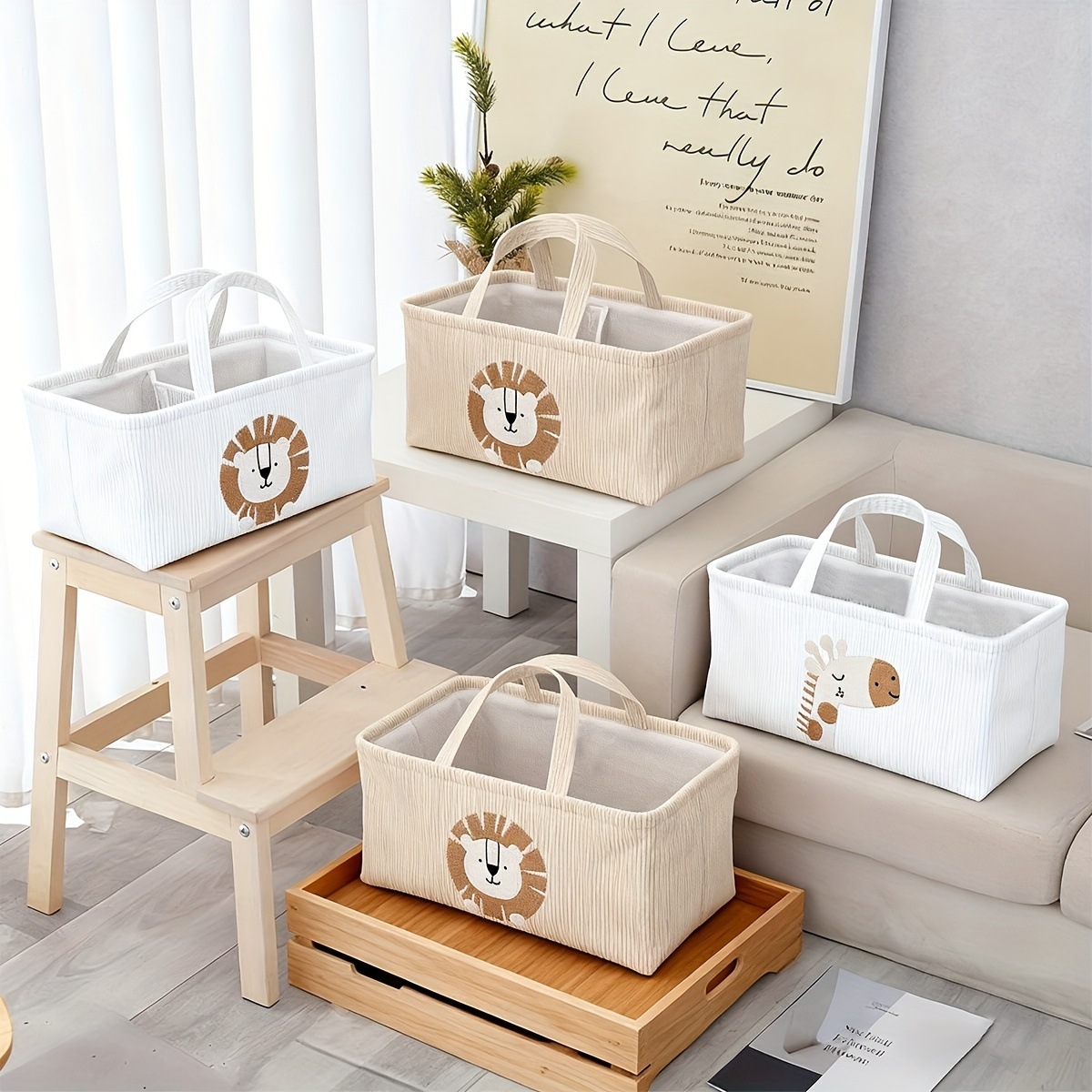 Baby Nursery Organization Ideas - Cesta de Almacenamiento Plegable de Tela