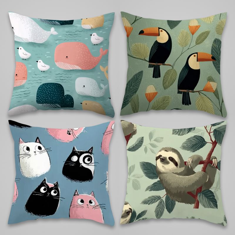 Baby Nursery Bedding Sets - Juego de 4 fundas de almohada