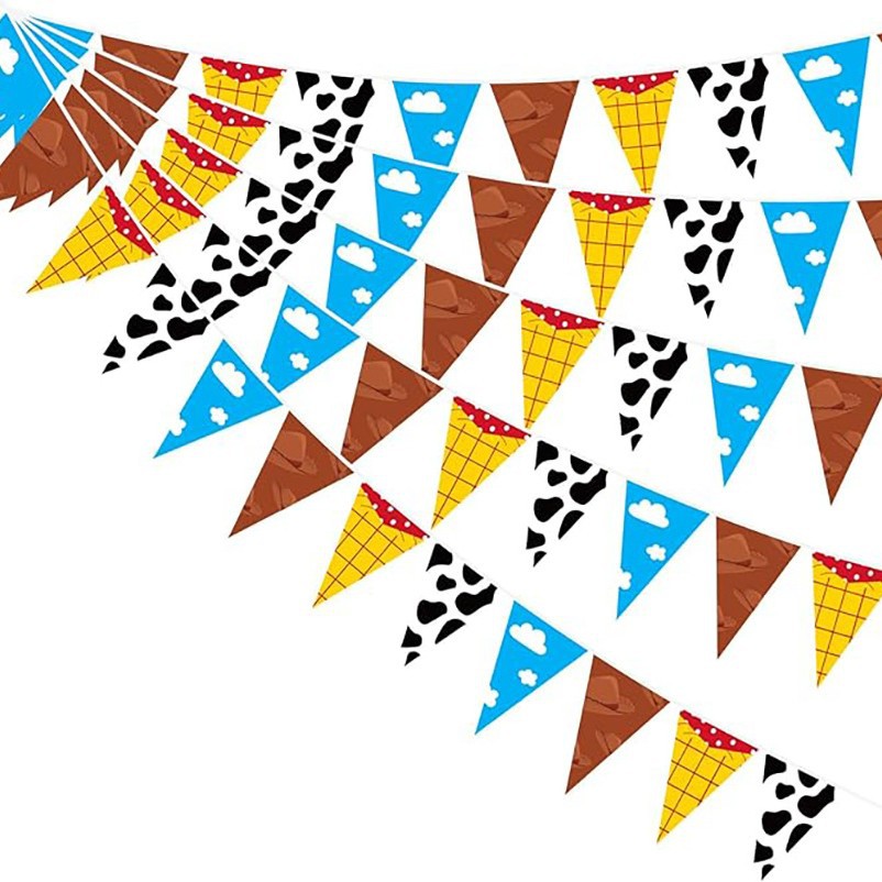 Baby Nursery Boy - Guirnalda de Banderines Triangulares con Diseño