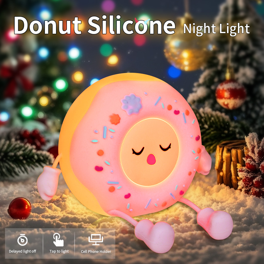 Baby Nursery Table Lamp - Donut-luz Led nocturna de silicona con