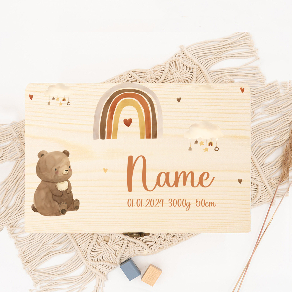 Baby Keepsake Box - Caja de memoria personalizada para bebé,