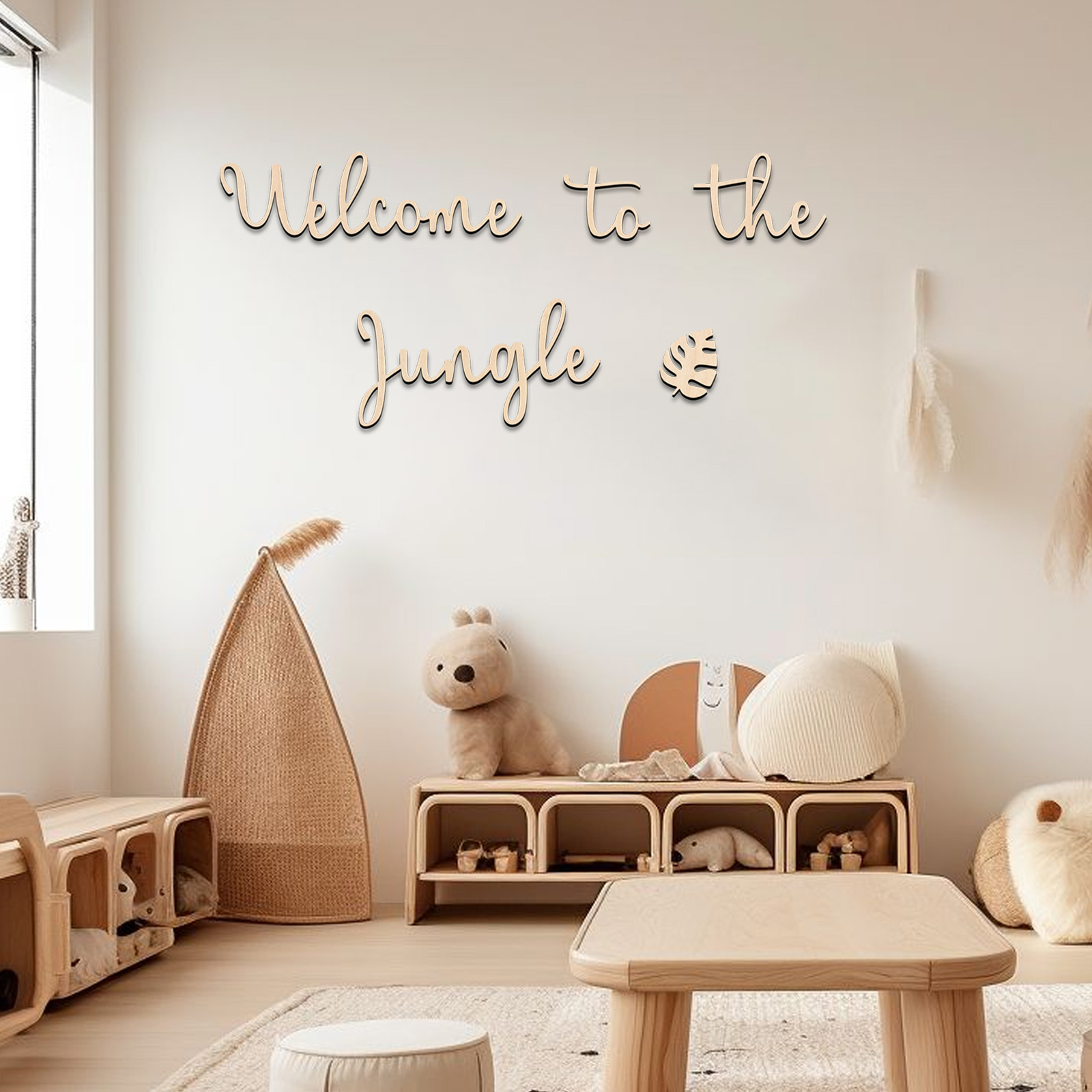 Baby Nursery Ideas - Letrero de madera de bienvenida a