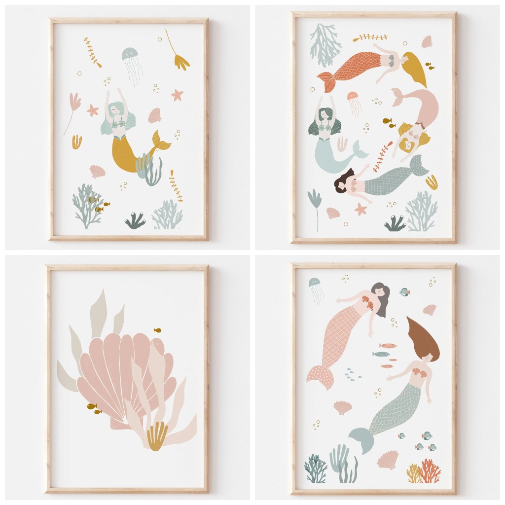 Baby Nursery Ocean - Arte de Pared Imprimible con Temática