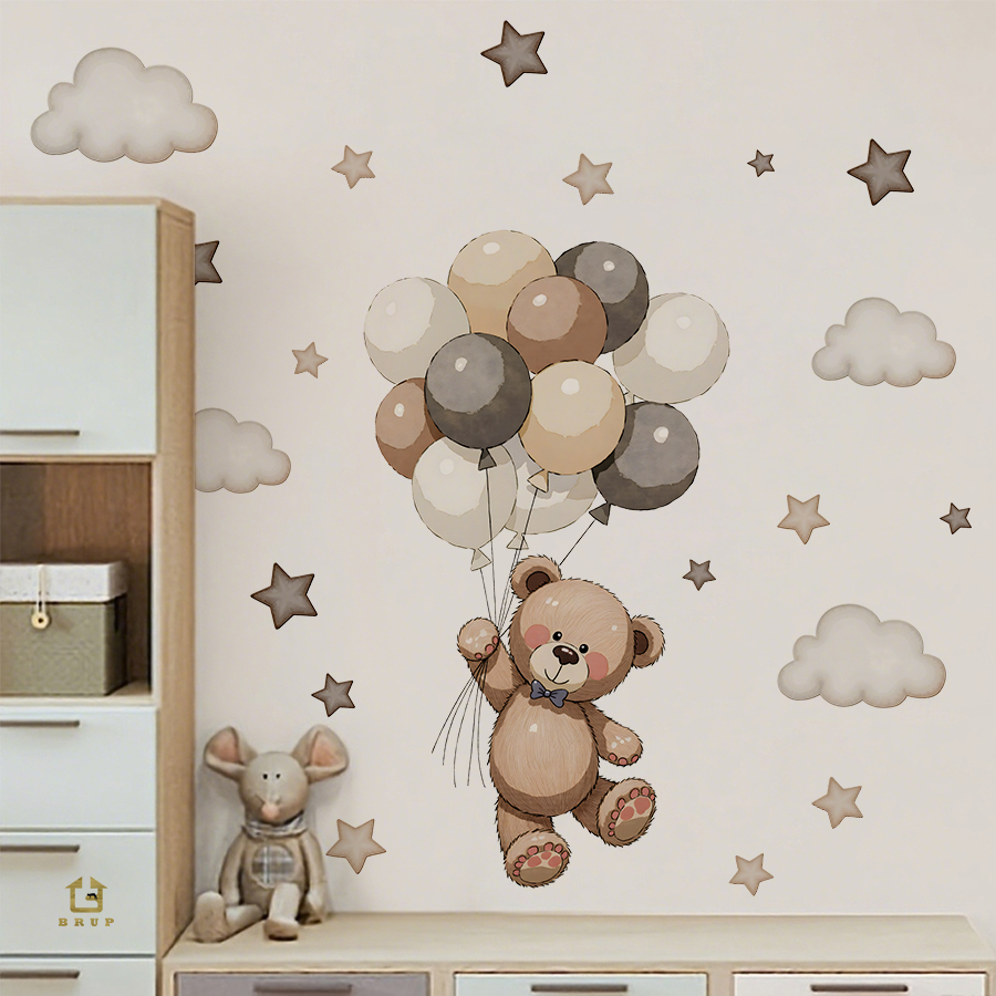 Baby Nursery Ideas - Adorables calcomanías de pared de osito