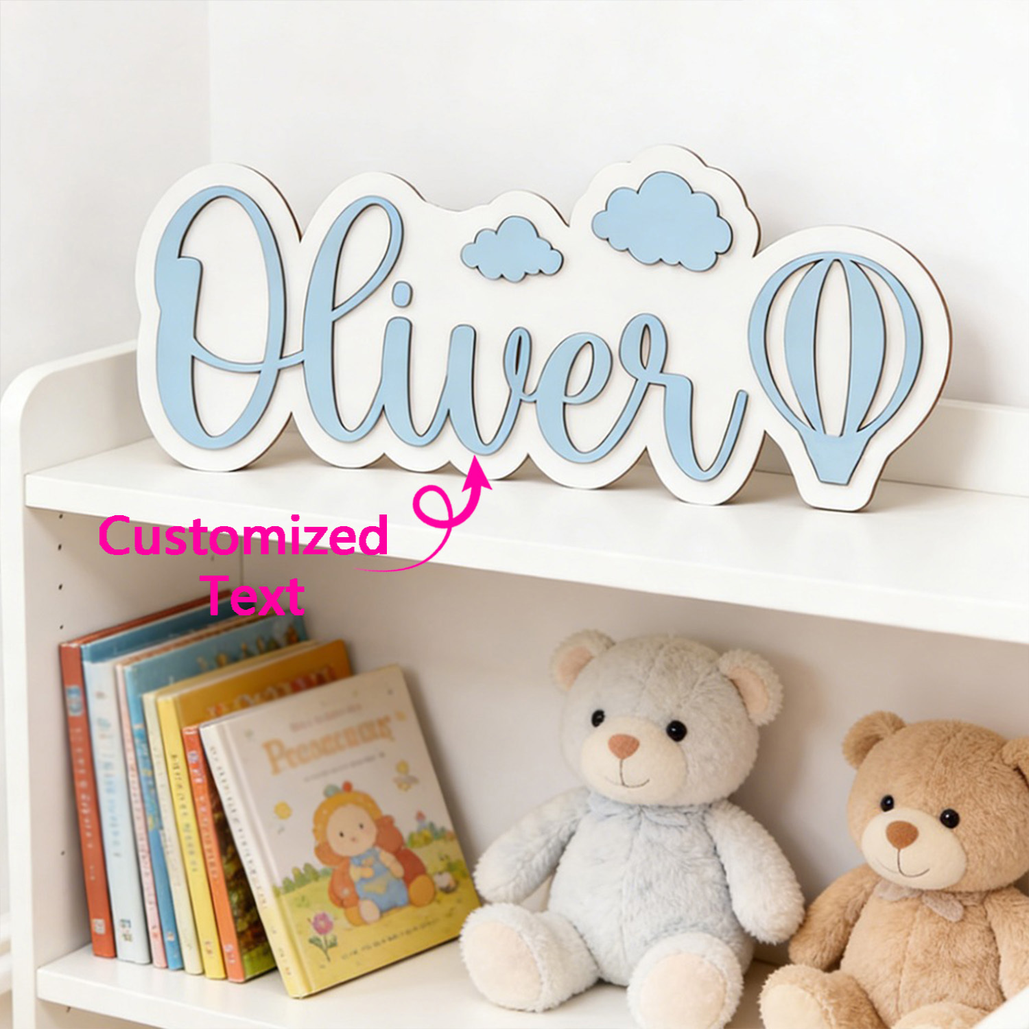Baby Nursery Ideas - Letrero Personalizado para Habitación con Globo