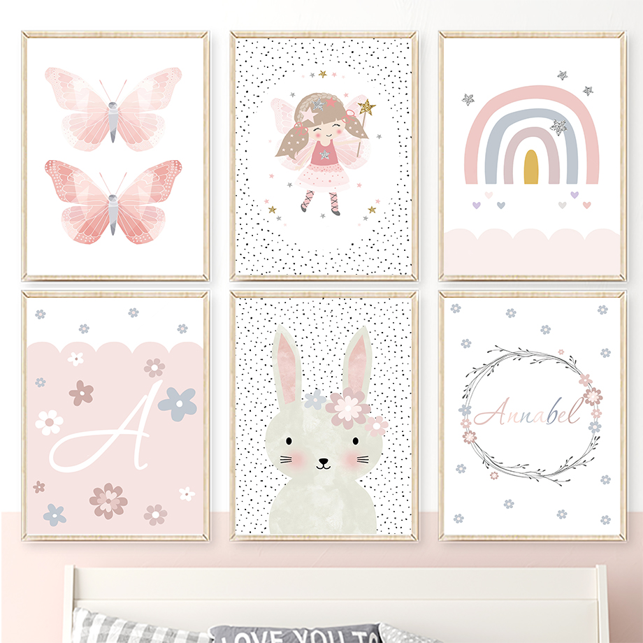 Baby Nursery Paintings - Linda Pintura en Lienzo de Conejita,