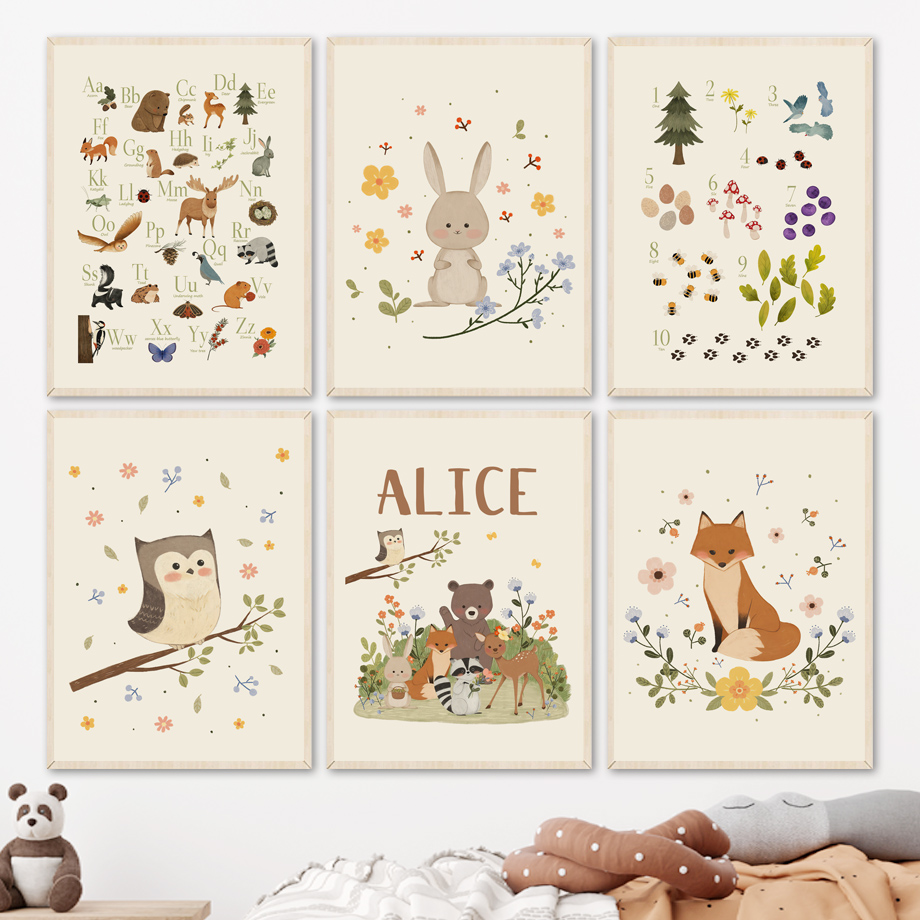 Baby Nursery Paintings - 1 pieza de arte de pared