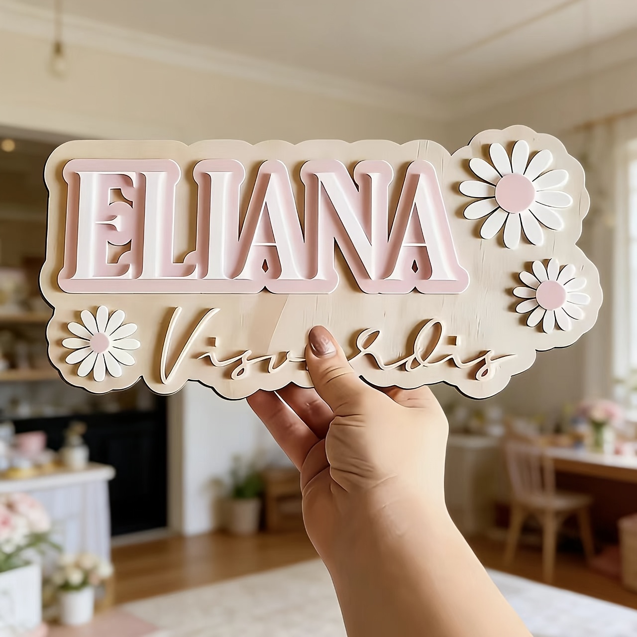 Baby Nursery Accent Wall - Letrero de Madera Personalizable con Doble