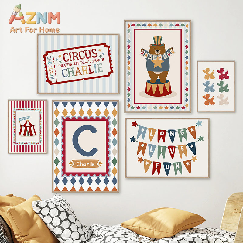 Baby Nursery Paintings - Cuadro de lienzo con diseño de