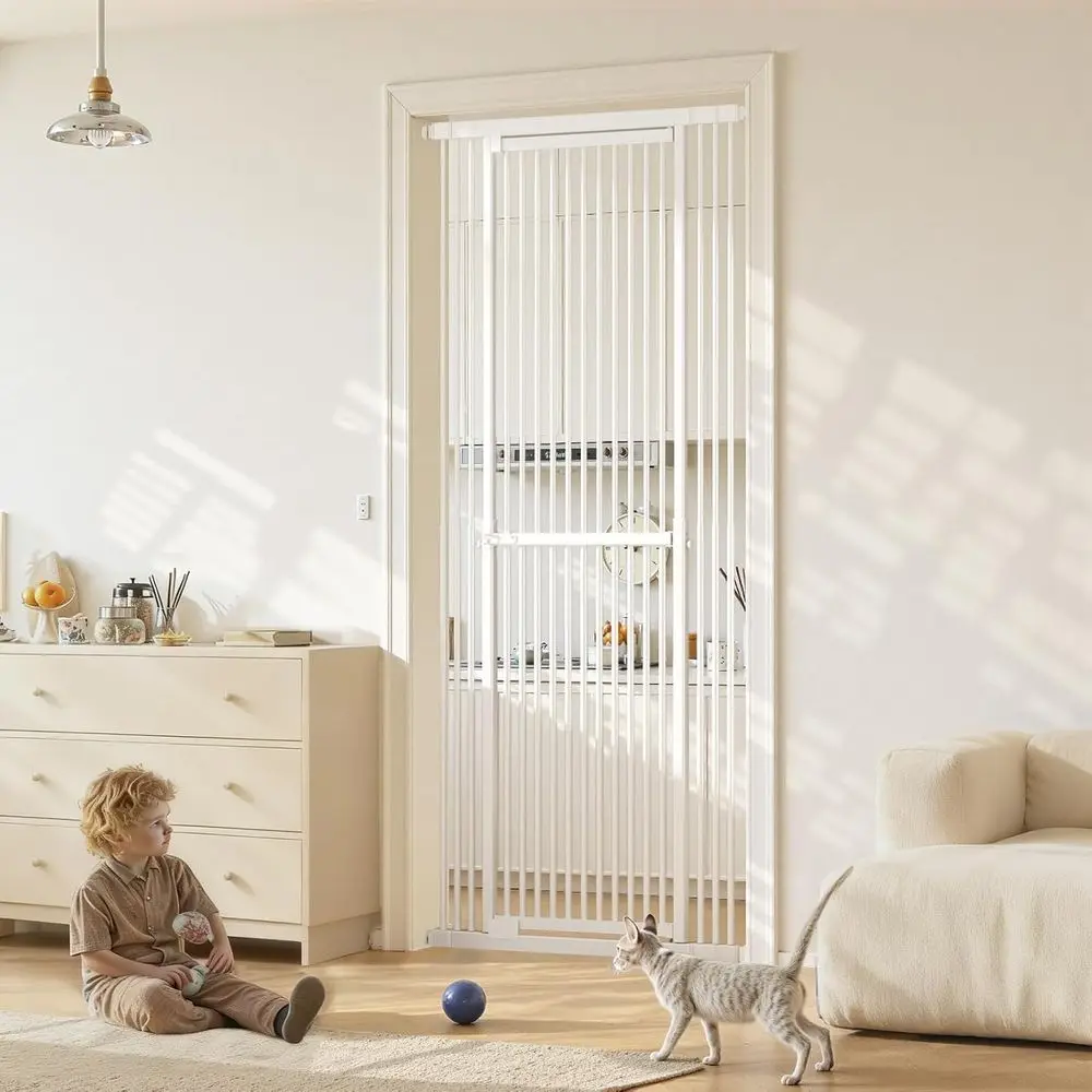 Baby Gate Extra Wide - Puerta para Gatos Extra Alta Ajustable