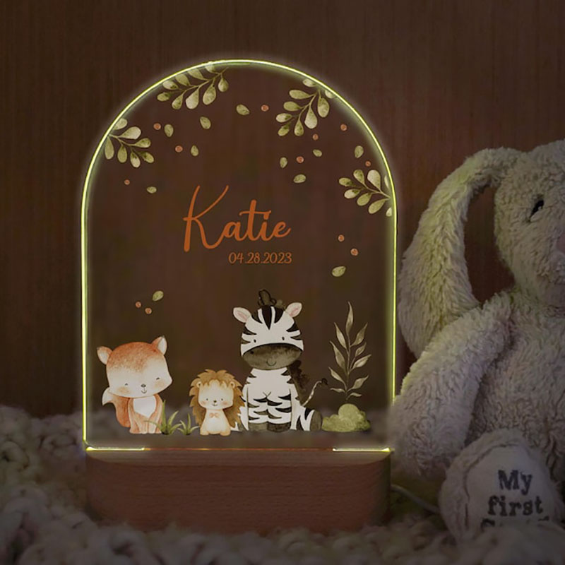 Luz nocturna de bebé con nombr - Baby Nursery Boy reseña y precio