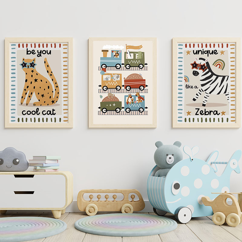 Cuadro de Lienzo con Dibujos A - Baby Nursery Paintings reseña y precio