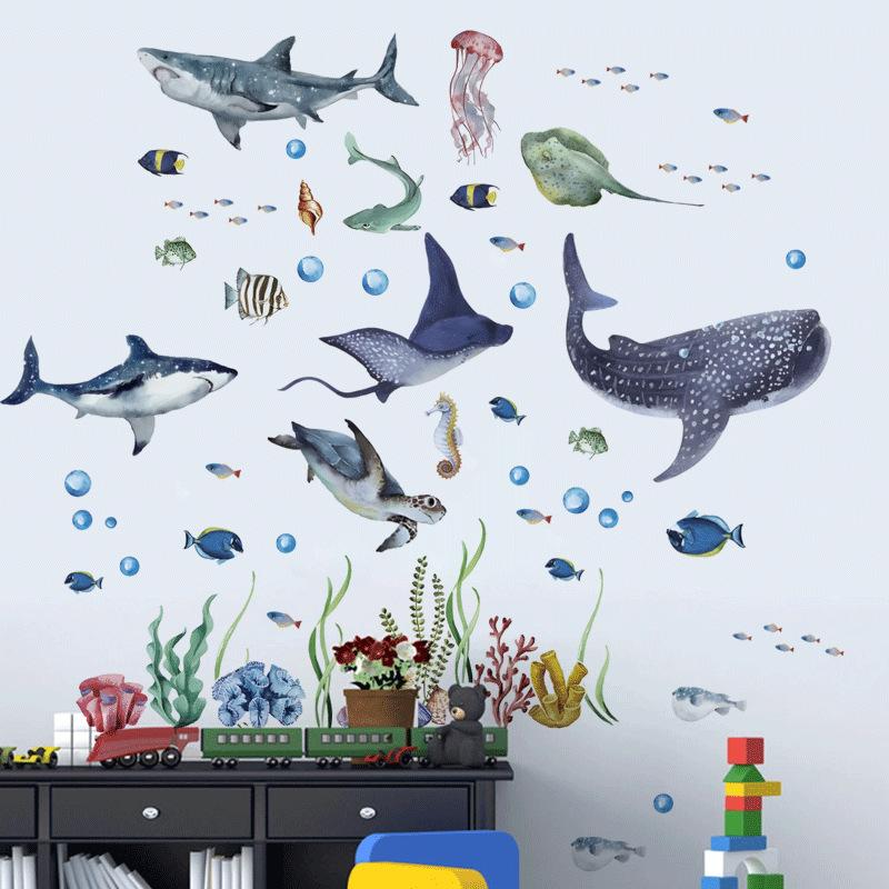 Pegatinas de Pared de Tiburone - Baby Nursery Ocean reseña y precio