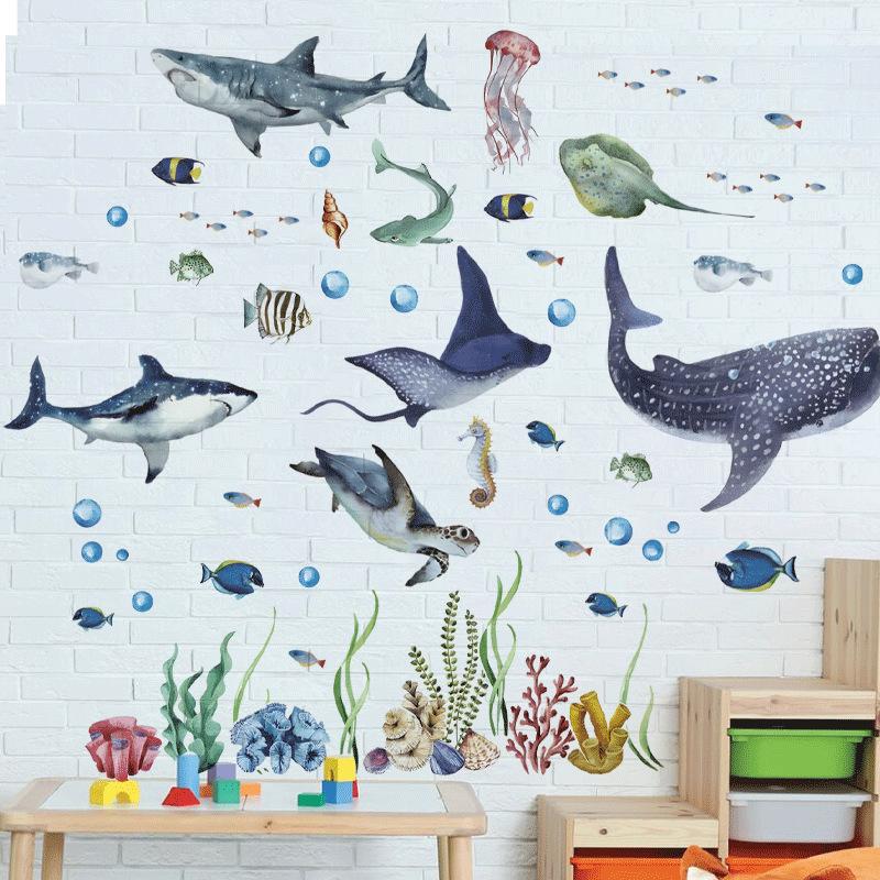 Pegatinas de Pared de Tiburone - Baby Nursery Ocean reseña y precio