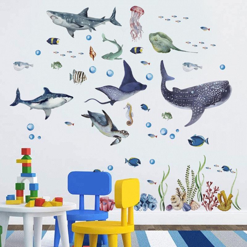 Pegatinas de Pared de Tiburone - Baby Nursery Ocean reseña y precio