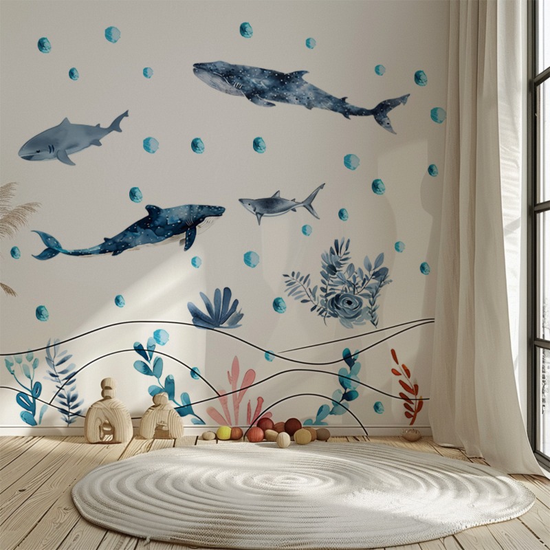 Pegatinas de pared de animales - Baby Nursery Ocean reseña y precio