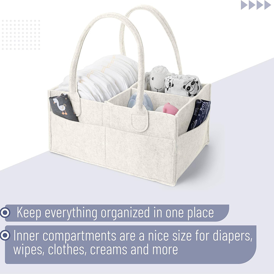 Cesta Organizadora de Fieltro  - Baby Nursery Organization Ideas reseña y precio