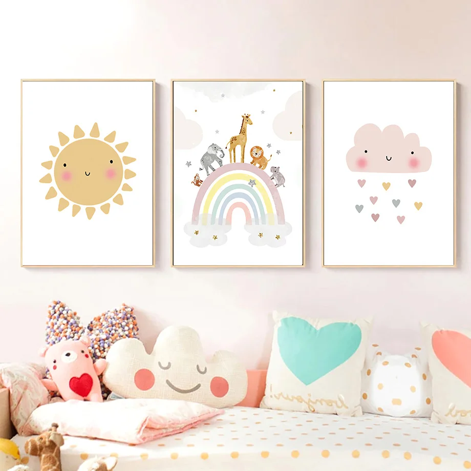 Pósteres nórdicos de jirafa, e - Baby Nursery Ideas reseña y precio