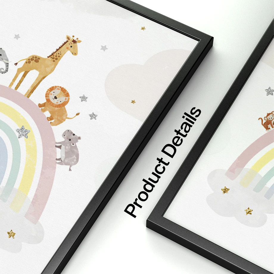 Pósteres nórdicos de jirafa, e - Baby Nursery Ideas reseña y precio
