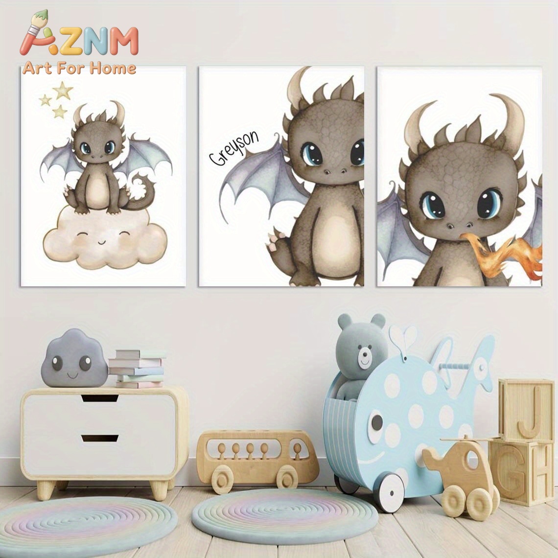 AZNM Lienzo decorativo de drag - Baby Nursery Paintings reseña y precio