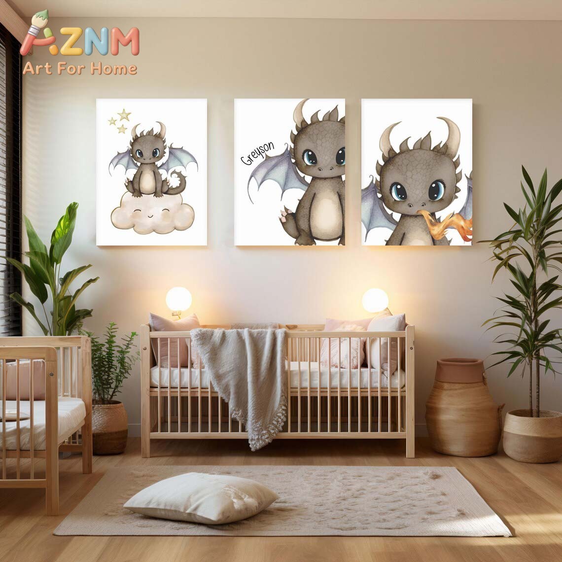 AZNM Lienzo decorativo de drag - Baby Nursery Paintings reseña y precio