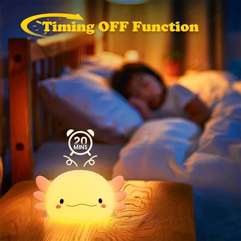 Bonita luz nocturna Axolotl, l - Baby Nursery Table Lamp reseña y precio
