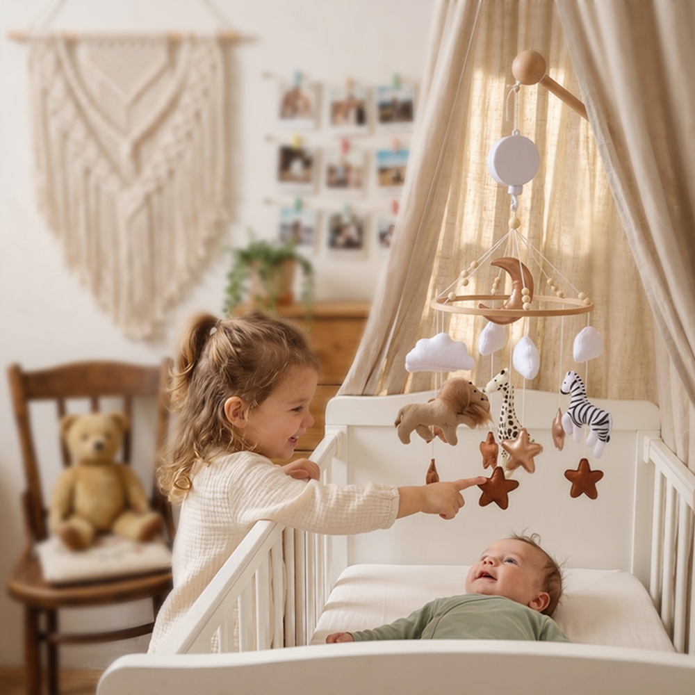 Campana de cama de madera, cun - Baby Nursery Music reseña y precio