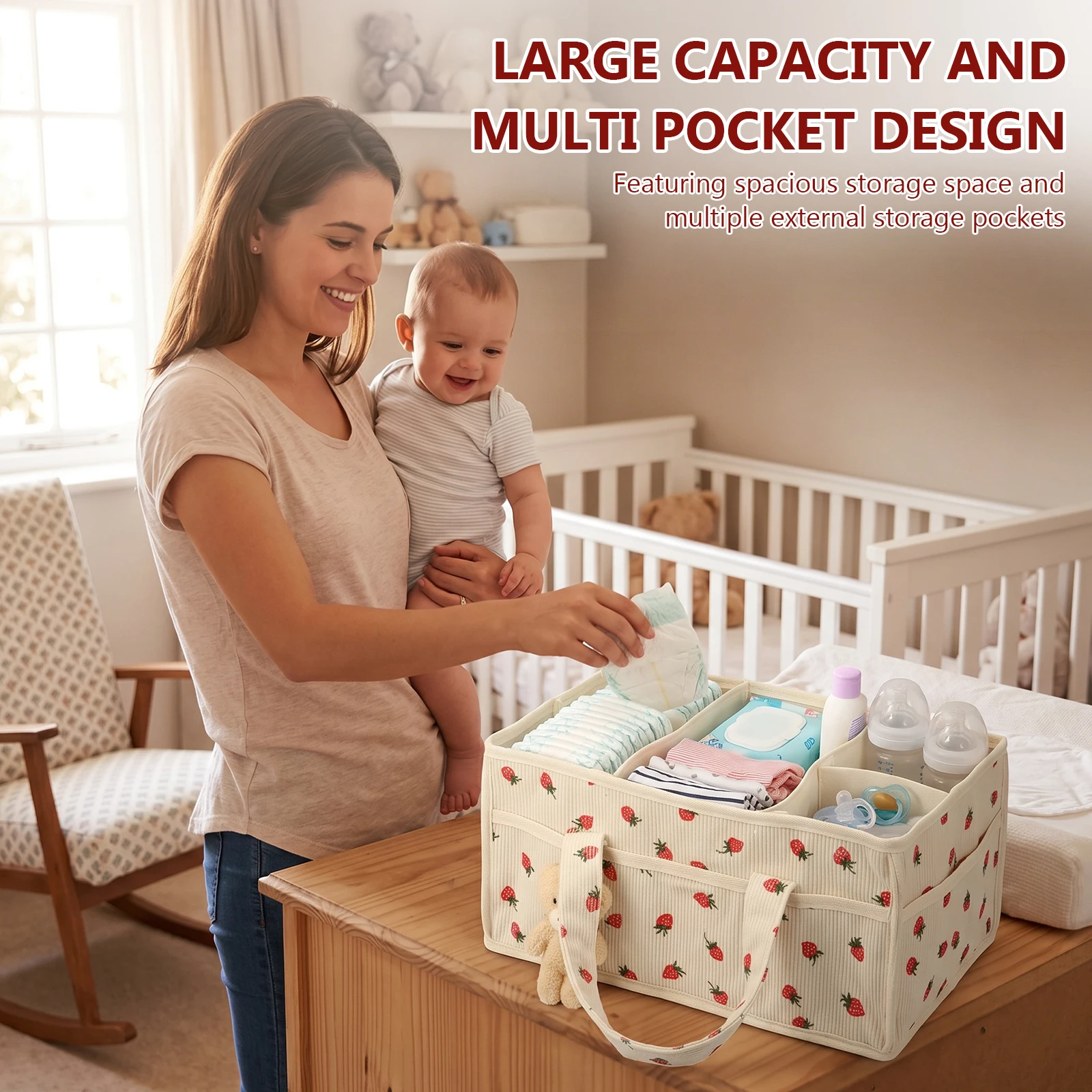 Cesta Organizadora de Toallita - Baby Nursery Organization Ideas reseña y precio