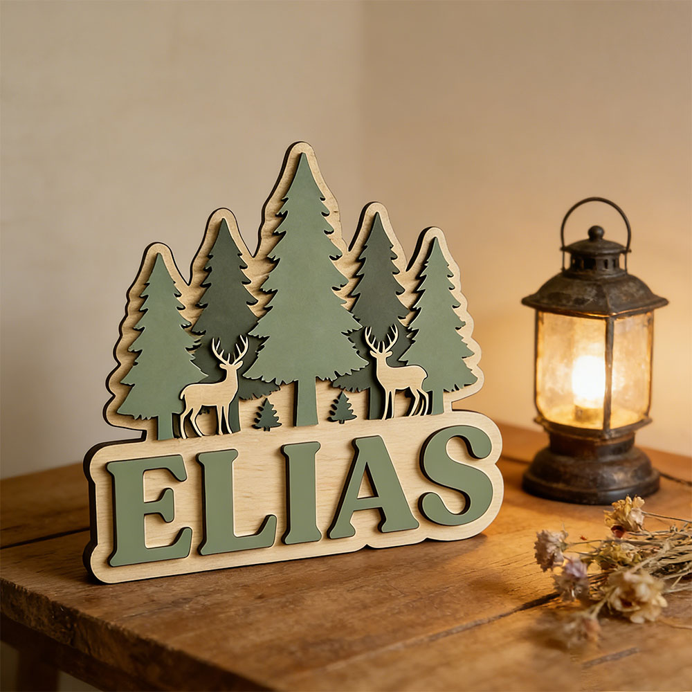 Letrero de puerta personalizad - Baby Nursery Mountain Theme reseña y precio