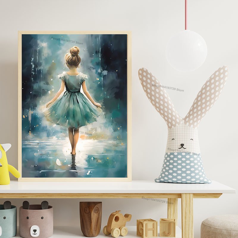 Cuadro de acuarela con diseño  - Baby Nursery Paintings reseña y precio