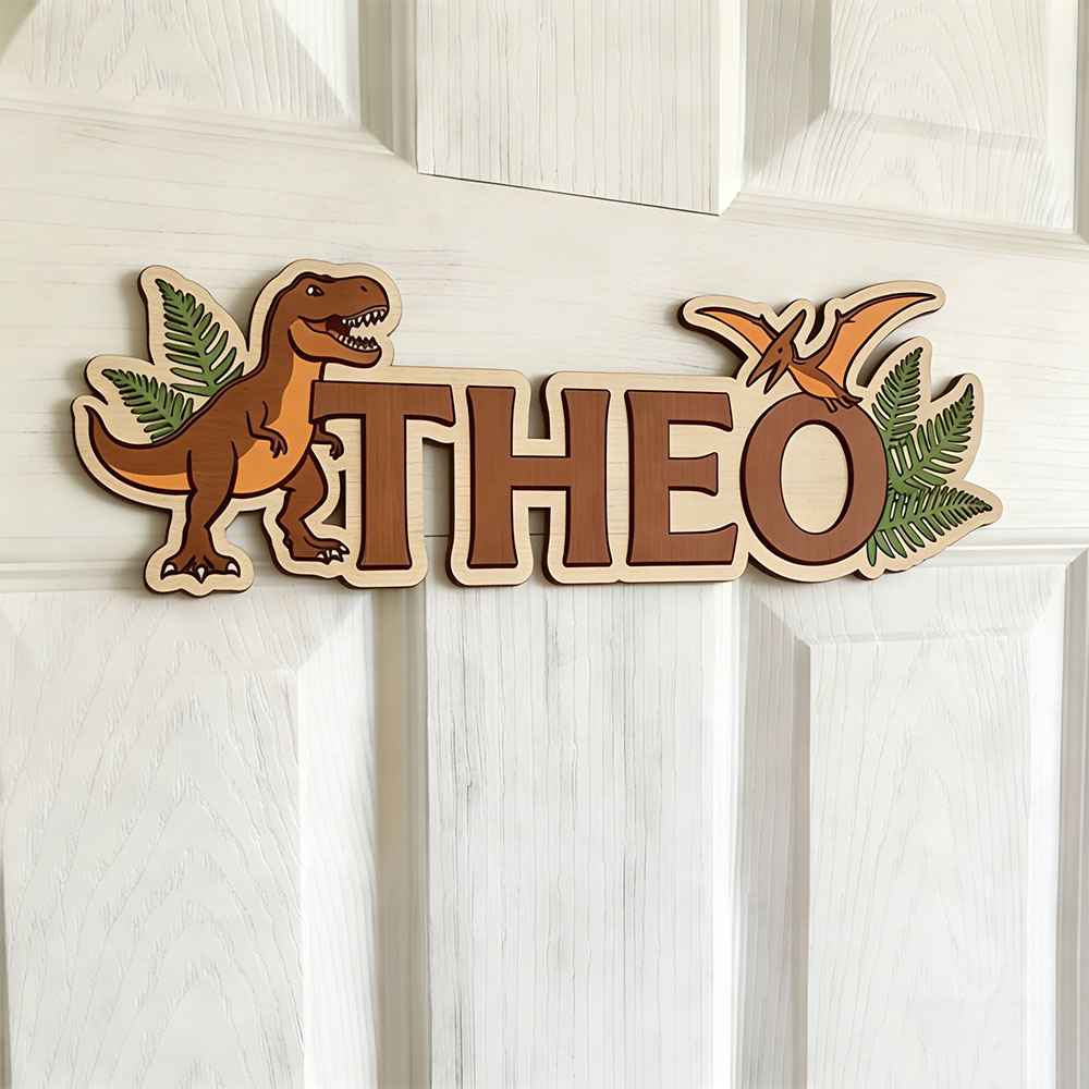 Letrero con nombre de dinosaur - Baby Nursery Ideas reseña y precio
