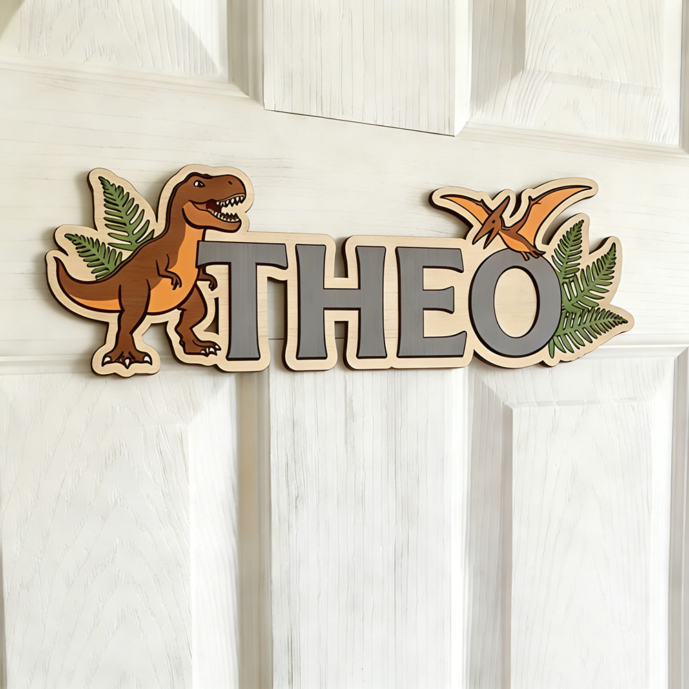 Letrero con nombre de dinosaur - Baby Nursery Ideas reseña y precio