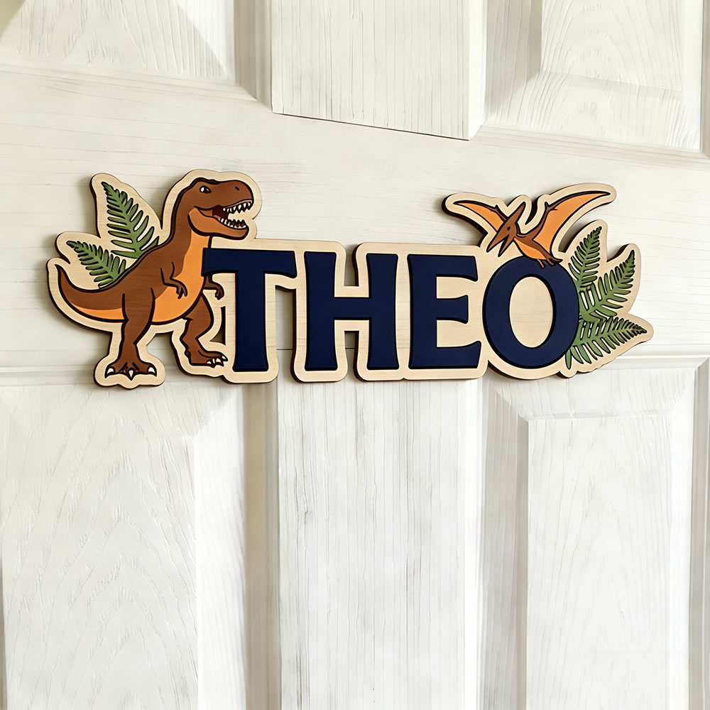 Letrero con nombre de dinosaur - Baby Nursery Ideas reseña y precio