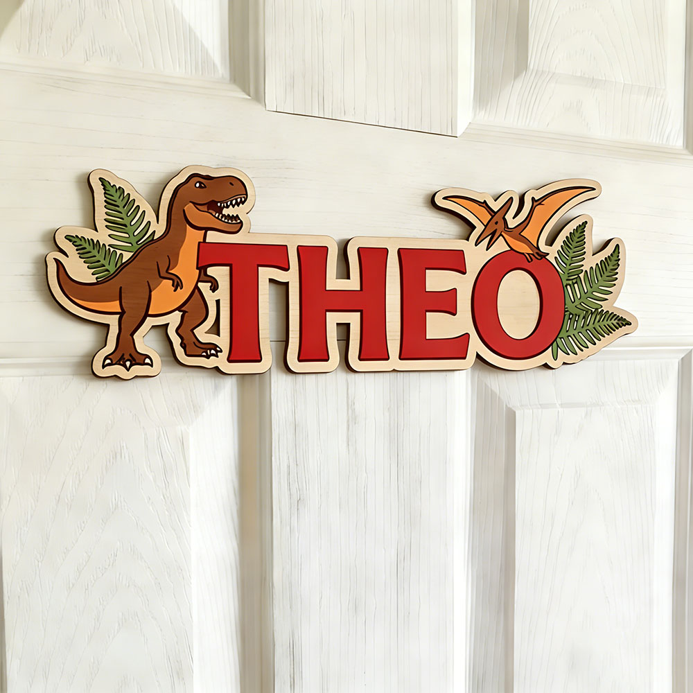 Letrero con nombre de dinosaur - Baby Nursery Ideas reseña y precio