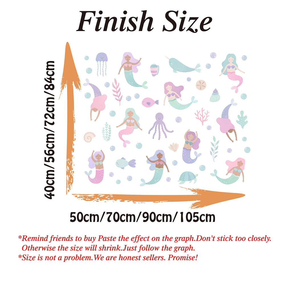 Pegatinas de pared de sirena d - Baby Nursery Ocean reseña y precio