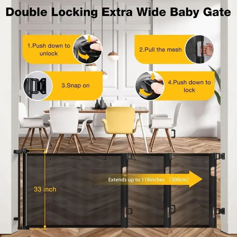 Barrera de seguridad retráctil - Baby Gate Extra Wide reseña y precio
