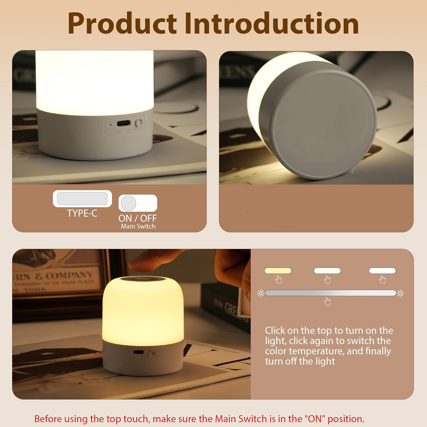 Luz nocturna portátil para beb - Baby Nursery Table Lamp reseña y precio