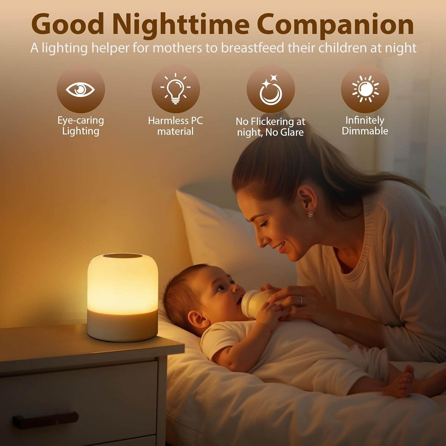 Luz nocturna portátil para beb - Baby Nursery Table Lamp reseña y precio
