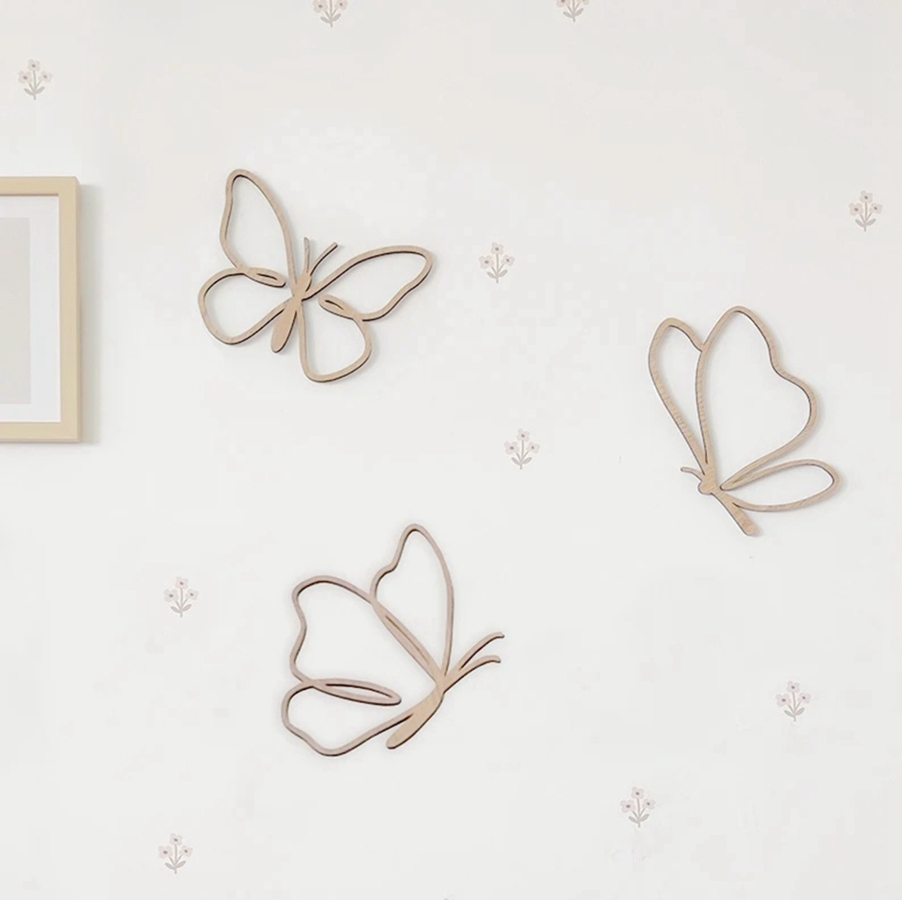 Letrero de Mariposas de Madera - Baby Nursery Ideas reseña y precio