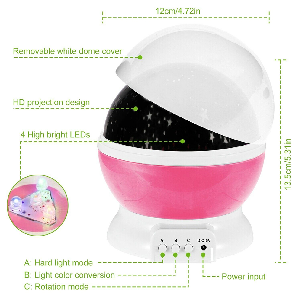 Proyector de lámpara de noche, - Baby Nursery Table Lamp reseña y precio