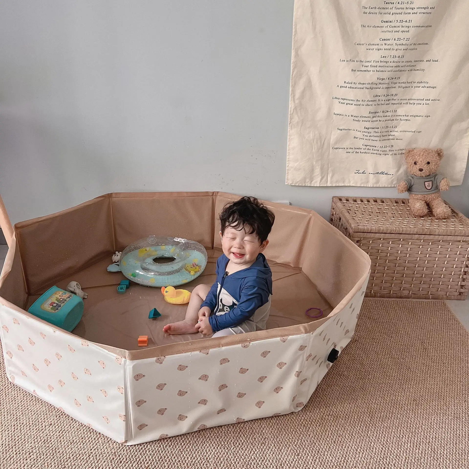Piscina de juegos plegable par - Baby Nursery Ocean reseña y precio