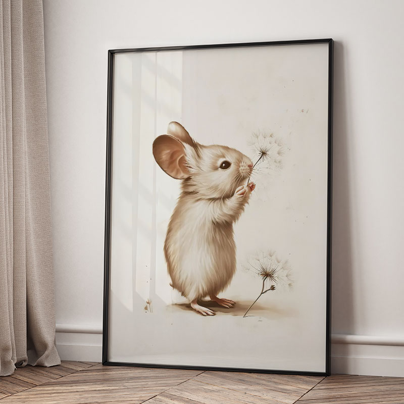 Póster de Animales: Oso, Conej - Baby Nursery Paintings reseña y precio